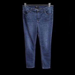 Medium Wash Skinny Jeans | Mid Rise Stretch Denim Slim Fit | Size 13